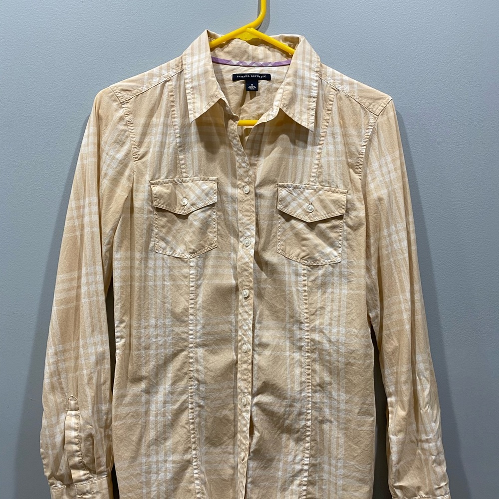 Banana Republic Button down collard top